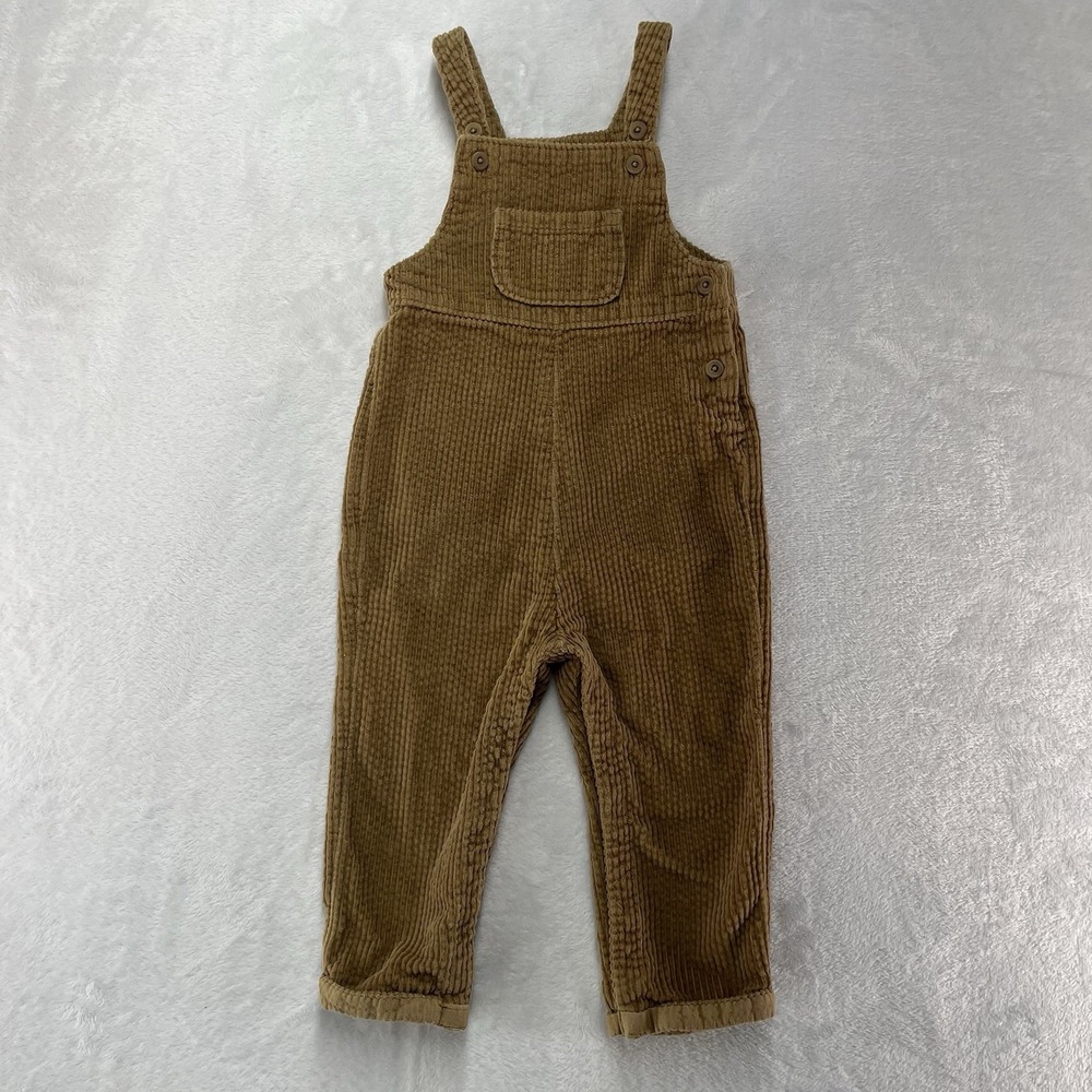 Old Navy Brown Corduroy Overalls Unisex Baby 18-24m Cotton Fall Winter